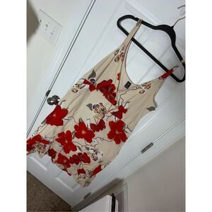 Gap women’s size 20 sundress tan and red